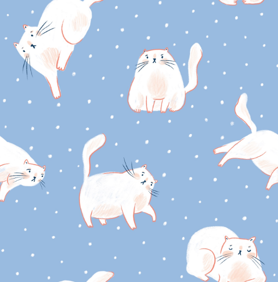 骑兵斜复合布 薄 卡通猫系列 双肩背包 收纳箱 鞋子等面料详情图8