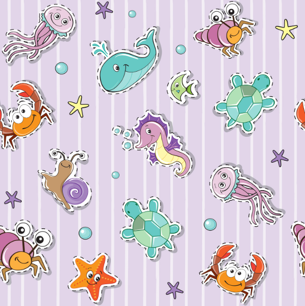 900D弹丝PU 海底世界系列 数码印花 一米起印 箱包等面料详情图6