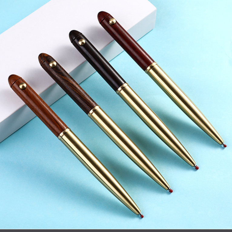 金属黄铜木头笔详情图1