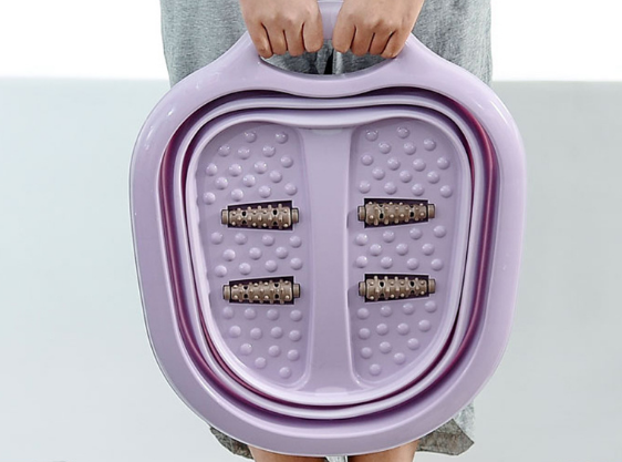Foldable home roller massage calf non-wooden foot bath tub detail image 3