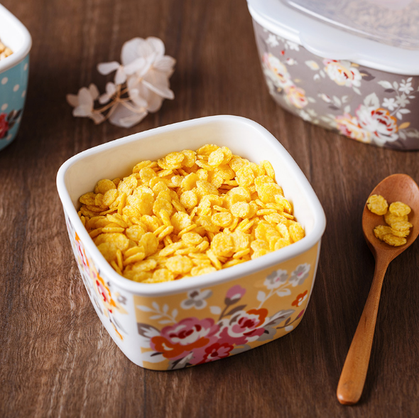Microwave porcelain bowl with lid, square bowl, instant noodle bowl detail image 5