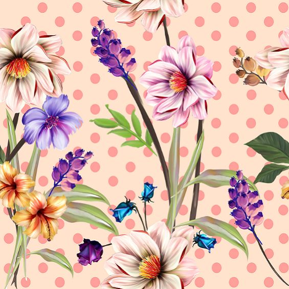 290 Twill composite digital Printed Flower Series, large stock of high, medium and low-end leather fabric, factory direct sales, hot-selling new styles