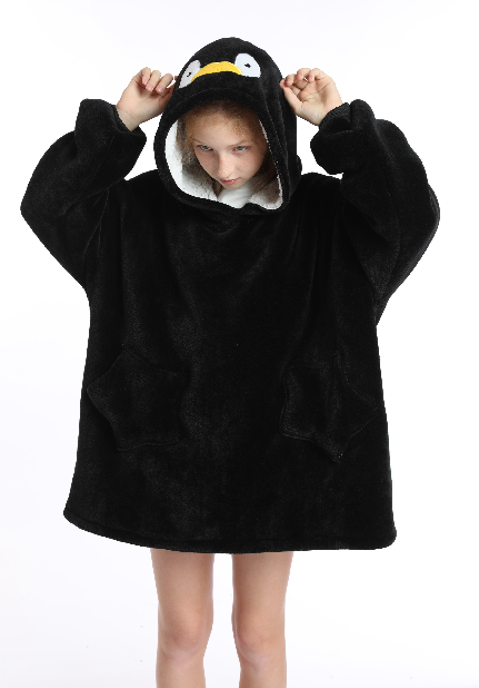 Double-layered thickened sheepskin pajamas and cartoon hooded jackets for children detail image 14
