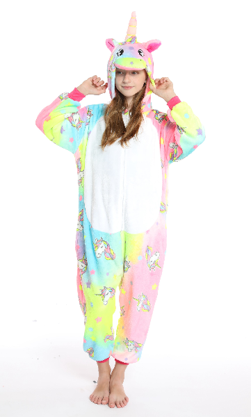 One-piece animal pajamas with luminous fluorescence for children's export, flannel cartoon animal parent-child style, thickened autumn and winter toilet version new style detail image 12