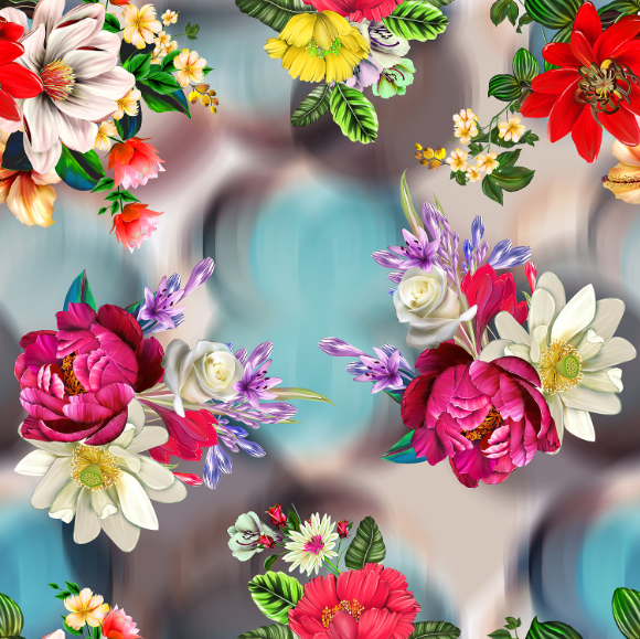 290 Twill composite digital Printed Flower Series, large stock of high, medium and low-end leather fabric, factory direct sales, hot-selling new styles detail image 3