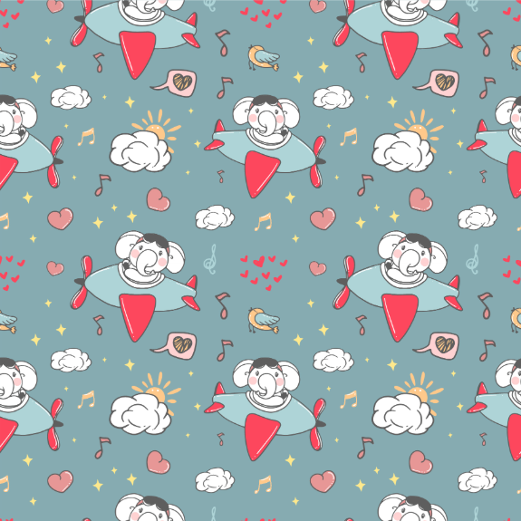 银丝布复合 数码印花  大象系列 一米起印详情图5