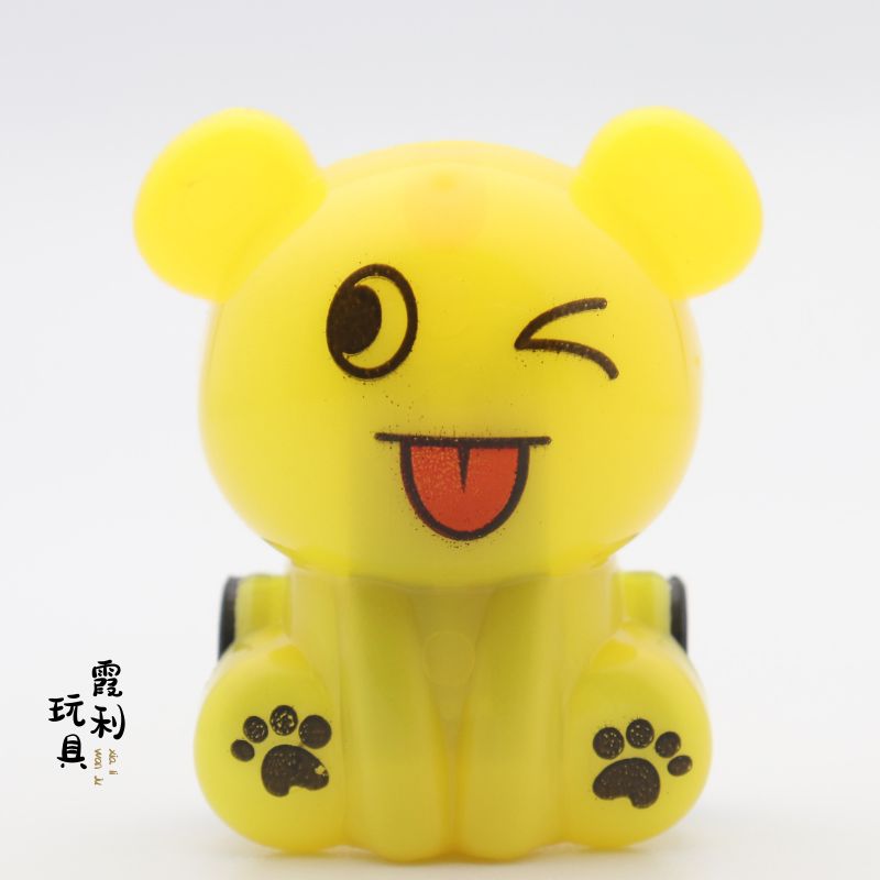 Wechat business ground promotion: Cartoon expression little power cart, children's plastic toys, gifts, gacha party Item Picture