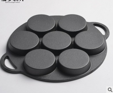 Thickened cast iron egg frying pan and dumpling pan detail image 3