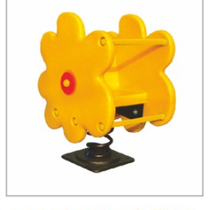 Outdoor community fitness equipment doll rocker children spring rocker seesaw park plastic rocker horse 19618 Blossom rocker Hualong play toy manufacturers direct sales