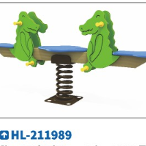 Outdoor community fitness equipment doll rocker children spring rocker seesaw park 1989 small alligator seesaw Hualong play toy manufacturers direct sales