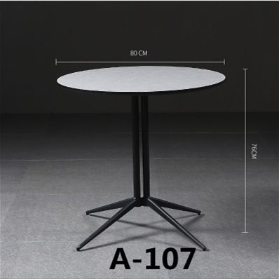 吕字家具-桌子现代简约洽谈桌子北欧铁艺仿大理石餐桌家用网红轻奢圆桌