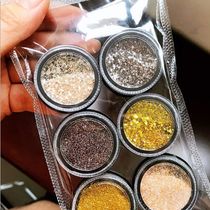 Nail art special 6 color mesh red gold diamond powder