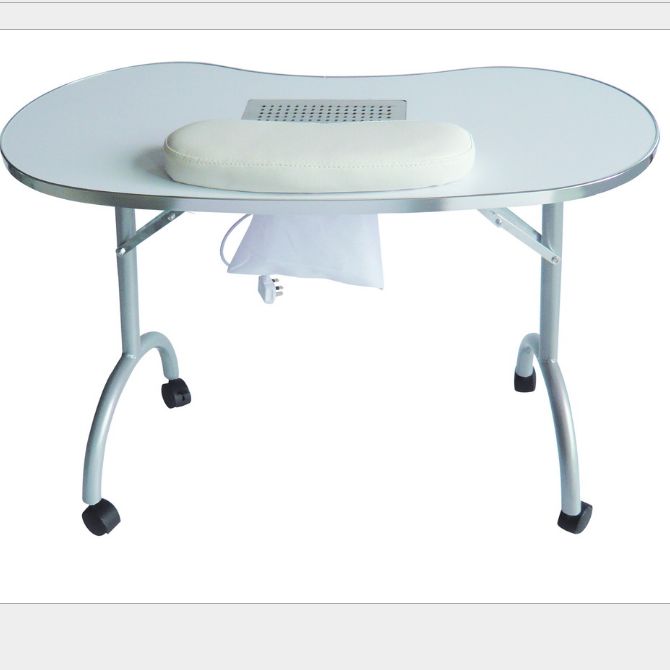 Aluminum edge nail table with vacuum cleaner