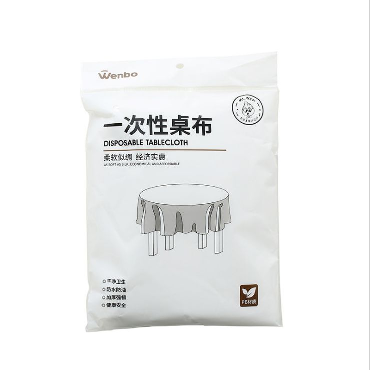 Disposable plastic transparent tablecloth