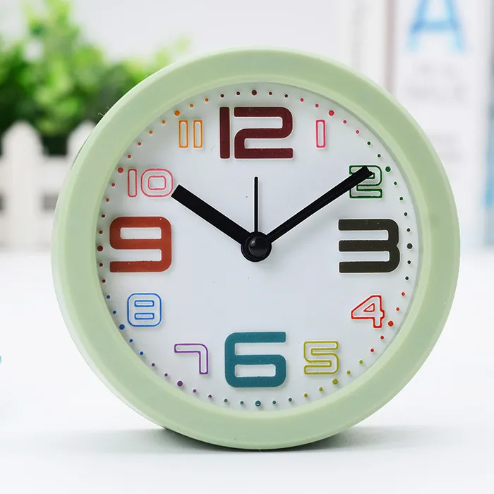 Mini home decoration, simple circular three-dimensional digital desktop clock, student dormitory lazy alarm clock detail image 1
