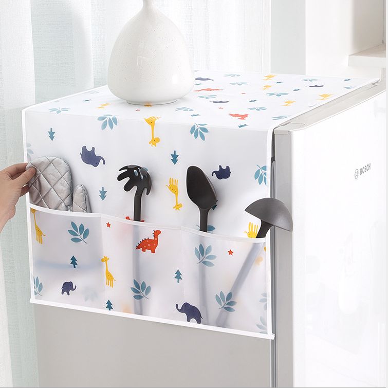 Storage dust-proof multi-functional refrigerator cover