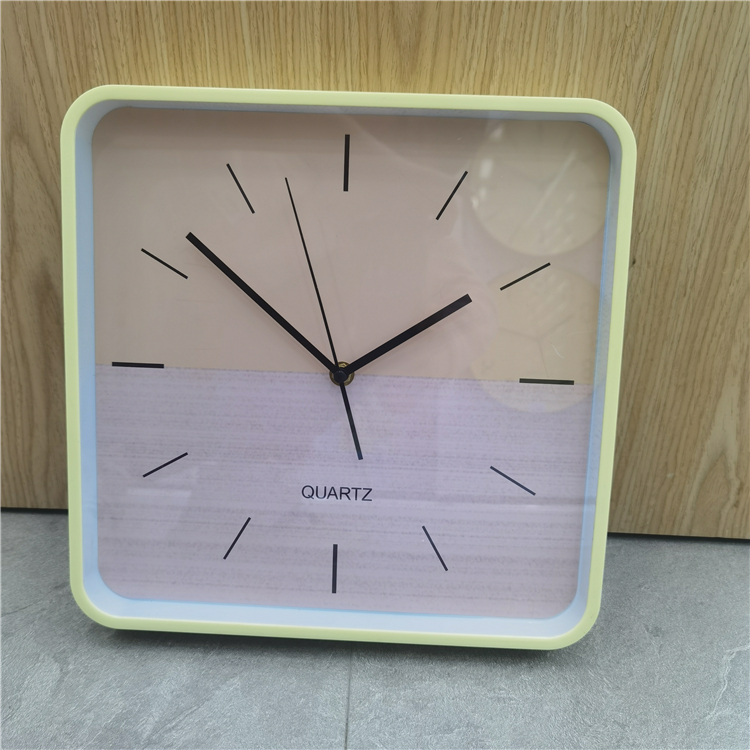 12英寸见方双色现代装饰简易客厅无声挂钟详情图1
