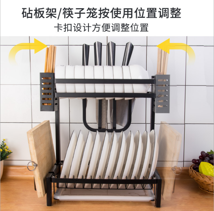 Stainless steel multi-functional household double-layer draining bowl detail image 5
