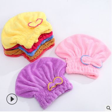 Bow dry hair hat