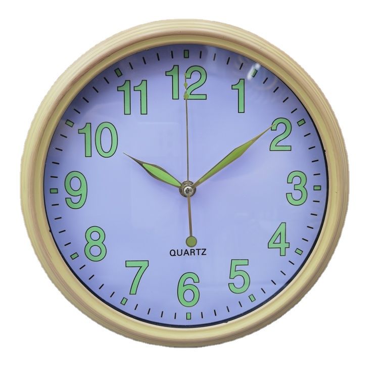 欧洲古董手表批发圆形数码夜光家居装饰无声挂钟