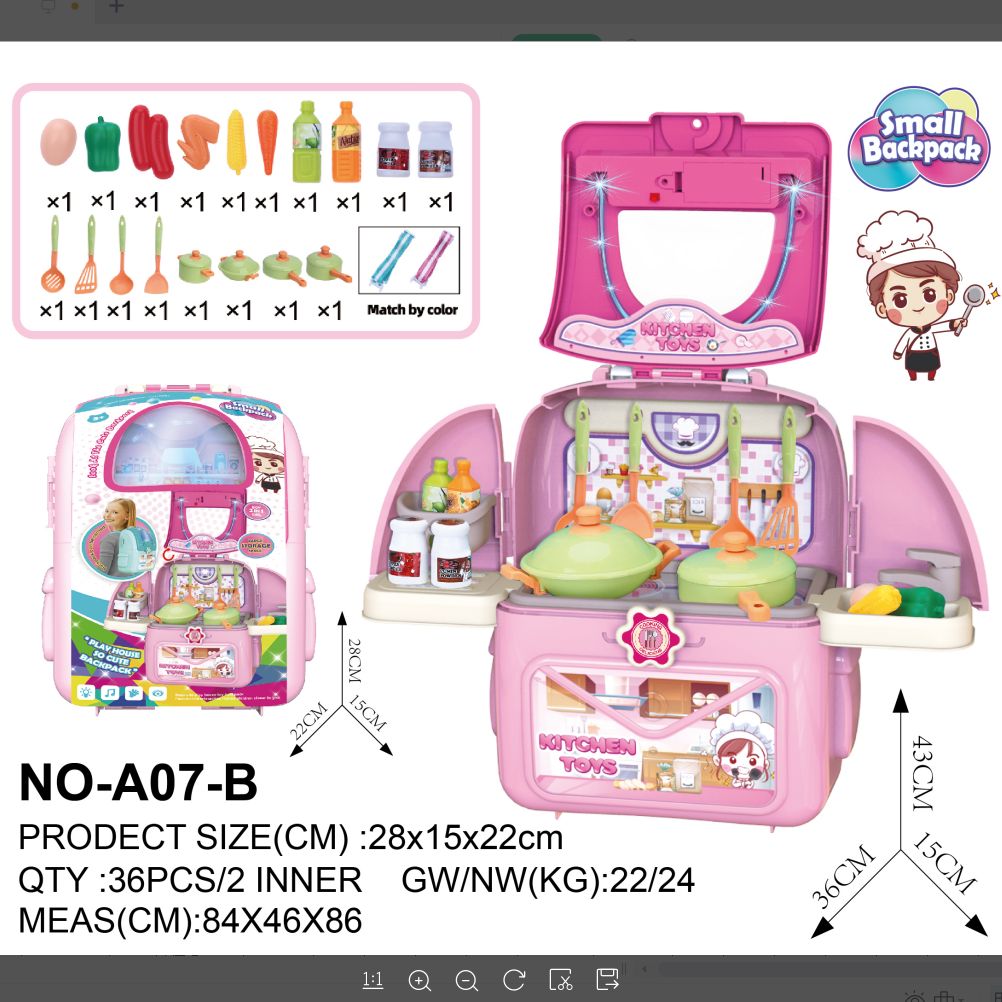 A07-B girl heart cute, interesting and multi-style sealed family backpack full figure