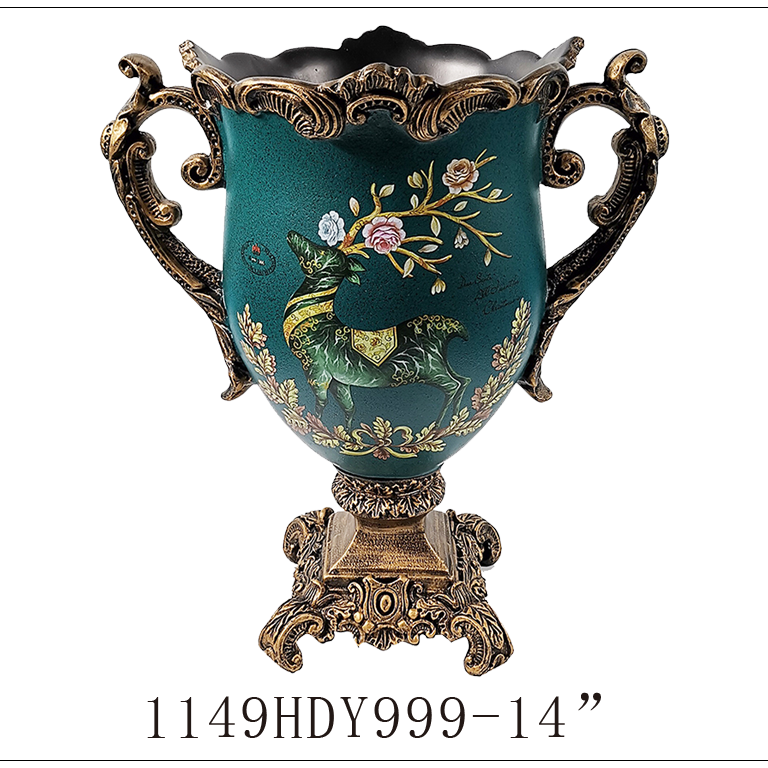 精美花瓶欧式奢华花瓶摆件美式家居装饰品客厅电视柜餐桌轻奢台面干花插花