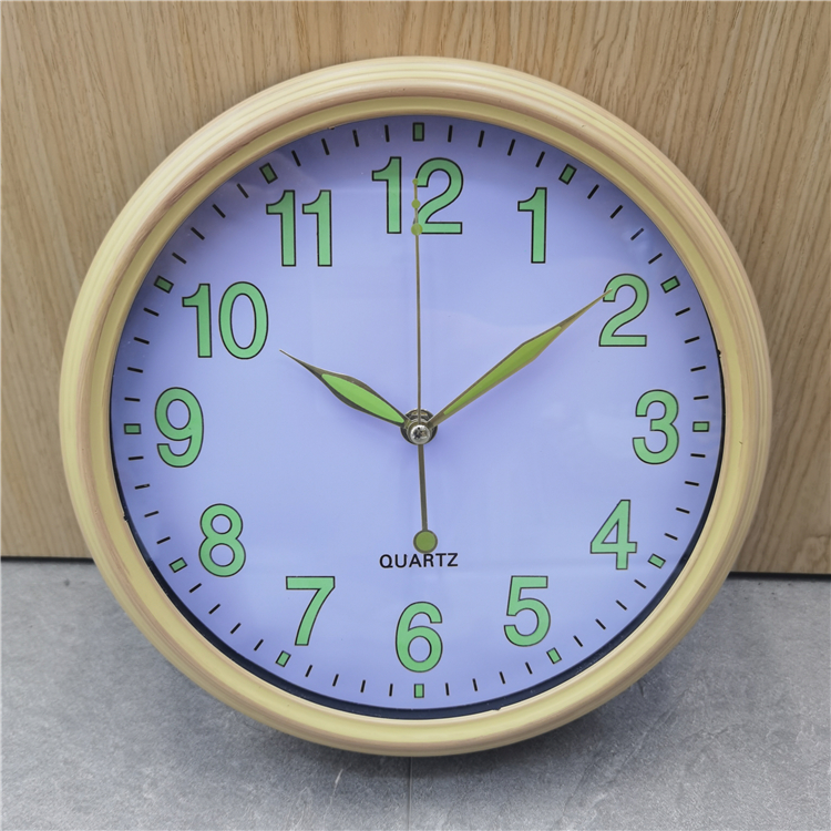 欧洲古董手表批发圆形数码夜光家居装饰无声挂钟详情图3