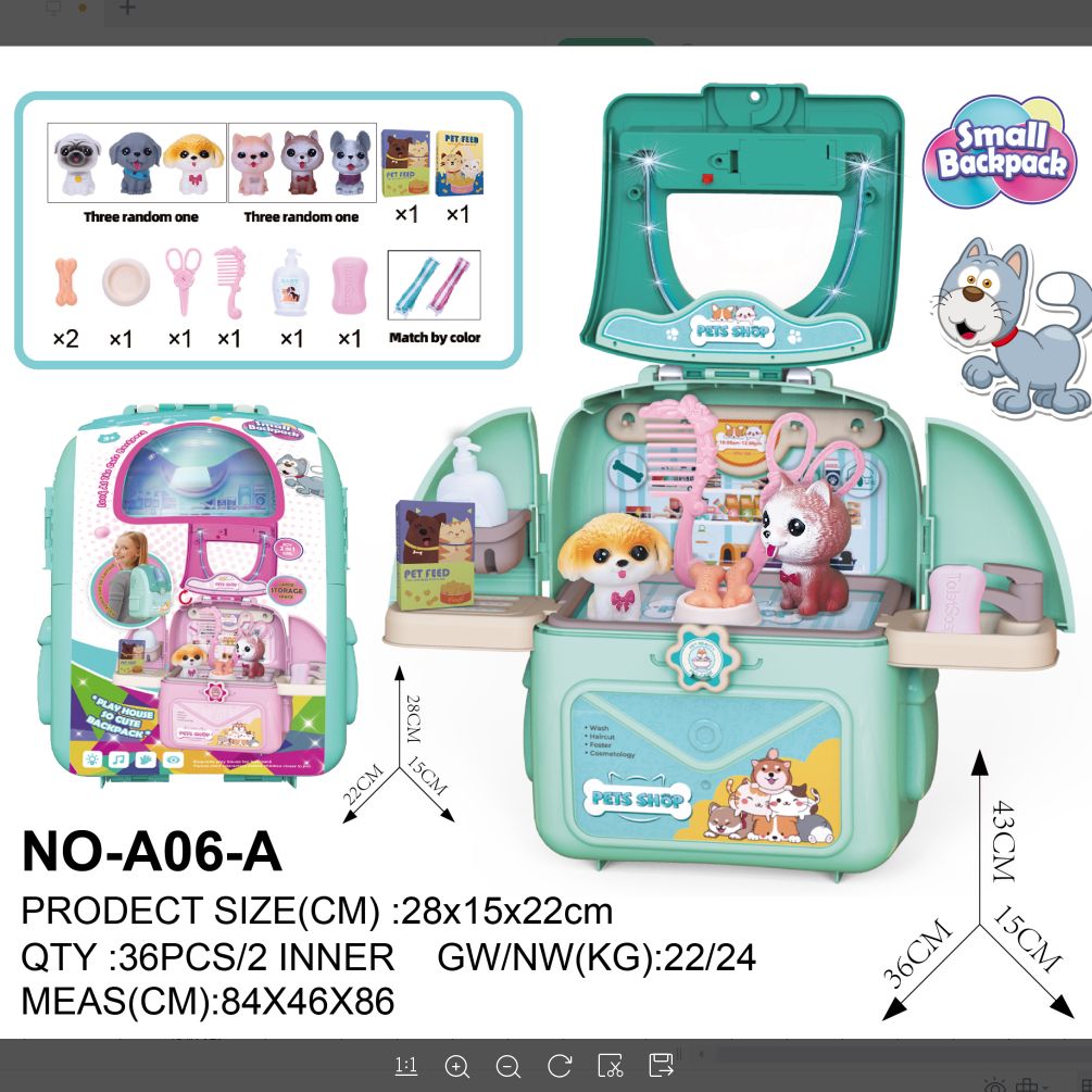 A06-A girl's heart cute, interesting and multi-style sealed family backpack full figure
