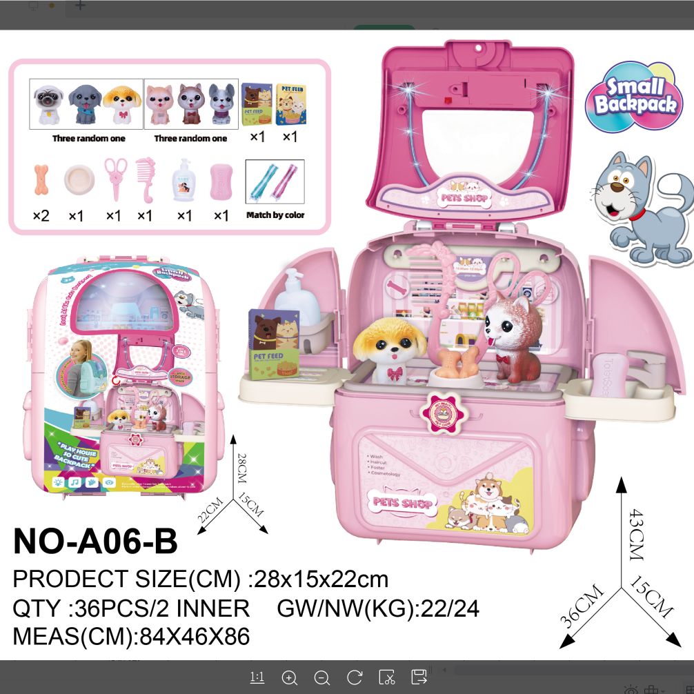 A06-B girl heart cute, interesting and multi-style sealed family backpack full figure