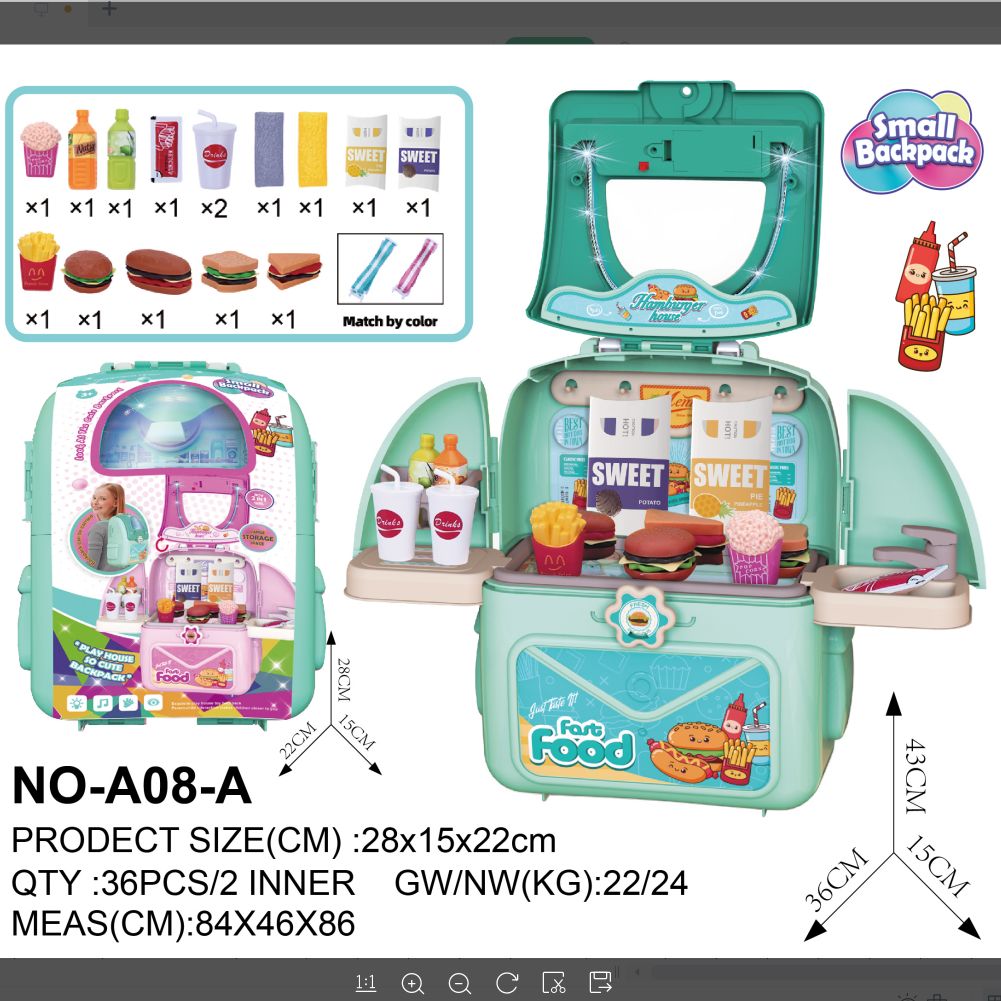 A08-A girl's heart cute, interesting and multi-style sealed family backpack