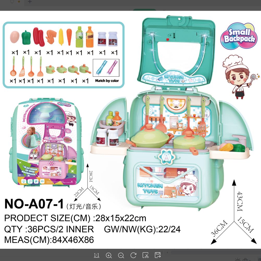 A07-1 Girl heart cute and interesting and multi-style sealed family backpack full figure