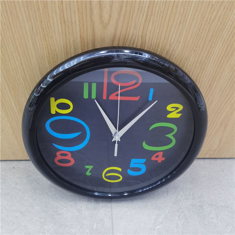 27cm round, low-cost manufacturer wholesale, simple style, personalized children's home bedroom decoration wall clock details Picture