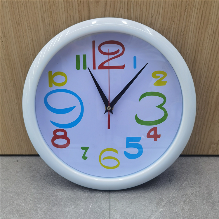 27cm round, low-cost manufacturer wholesale, simple style, personalized children's home bedroom decoration wall clock detail image 2