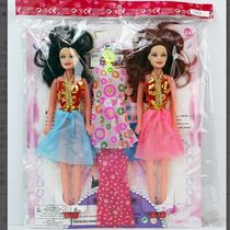 726-F11 "5 knuckle empty body 2D color print eye double Barbie doll plus costume