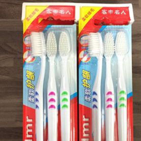 Family-sized affordable three-in-one toothbrush