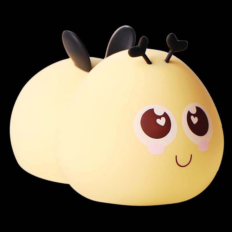 创意蜜蜂拍拍灯USB充电七彩灯家用卧室床头氛围小夜灯详情图4