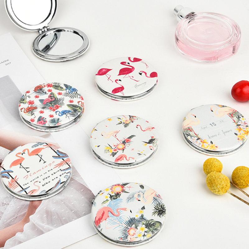 Pu Small Round Mirror Body Mirror Makeup Mirror Makeup Mirror full figure