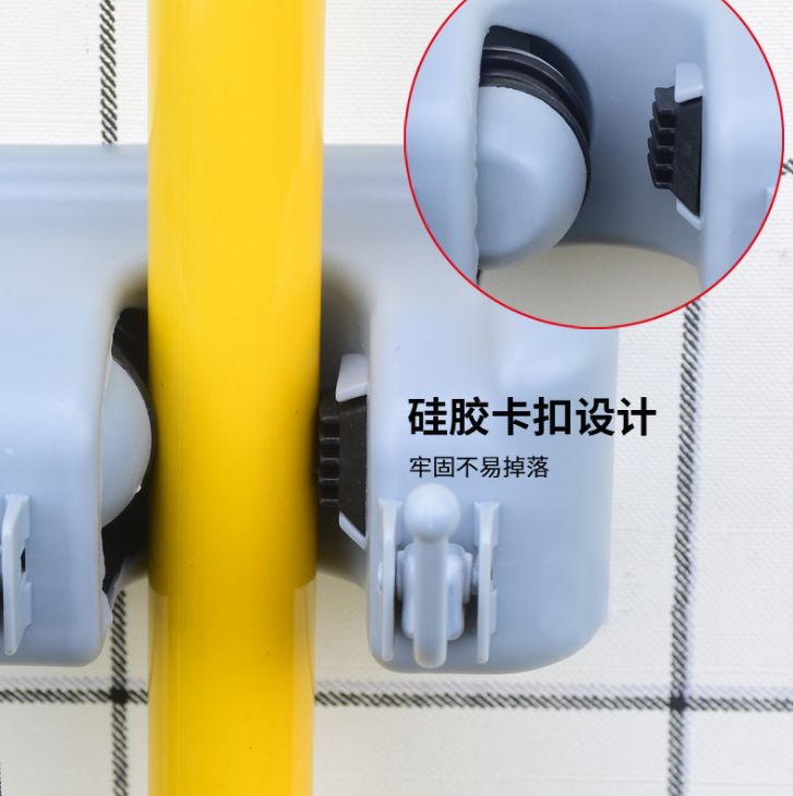 Multi-functional Velcro mop rack detail image 3