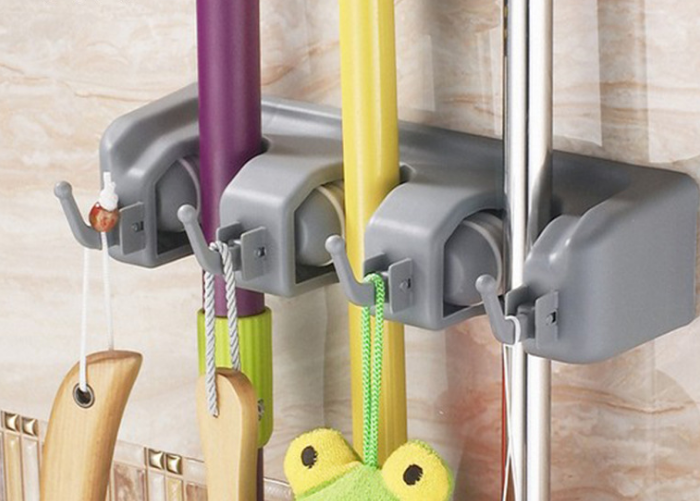 Multi-functional Velcro mop rack detail image 1