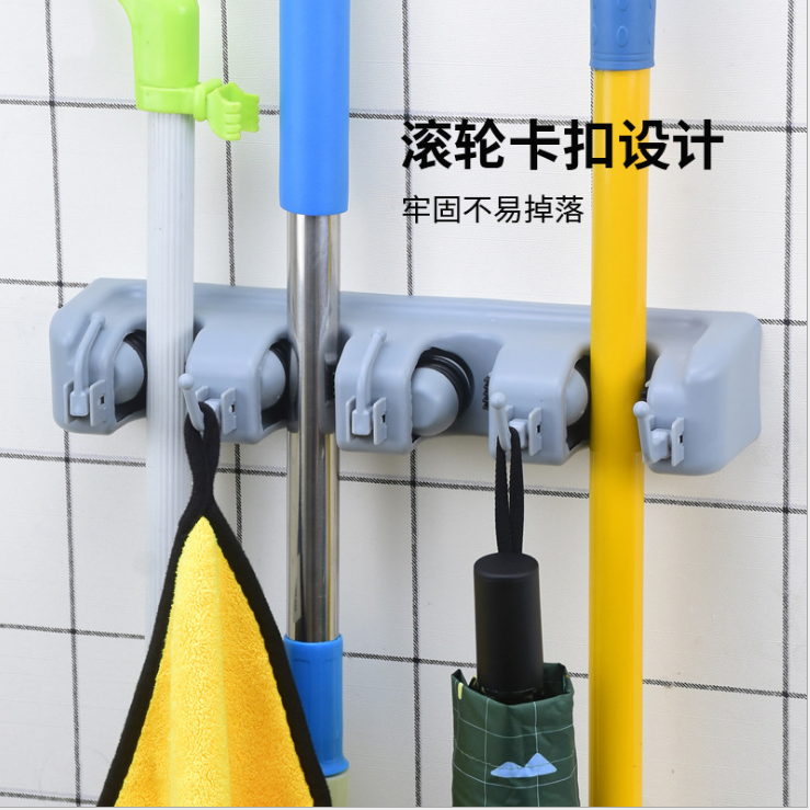 Multi-functional Velcro mop rack detail image 2