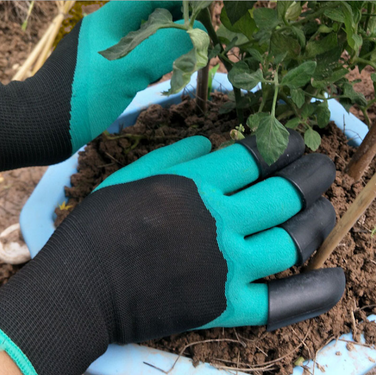 Waterproof, wear-resistant, thickened soil digging, breathable, vegetable and flower-growing household claw gloves detail image 4