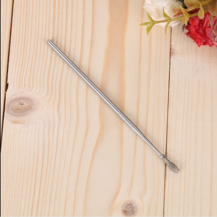 不锈钢螺旋式掏耳勺 两用除耳垢 采耳工具 耳扒清洁器 耳挖详情1