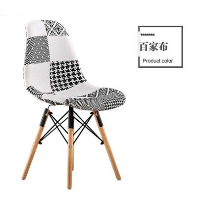 吕字家具-加厚北欧家用书桌椅休闲椅餐椅 百家布凳子塑料电脑椅简约餐椅详情6