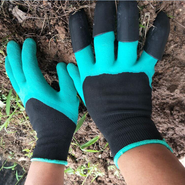Waterproof, wear-resistant, thickened soil digging, breathable, vegetable and flower-growing household claw gloves detail image 5
