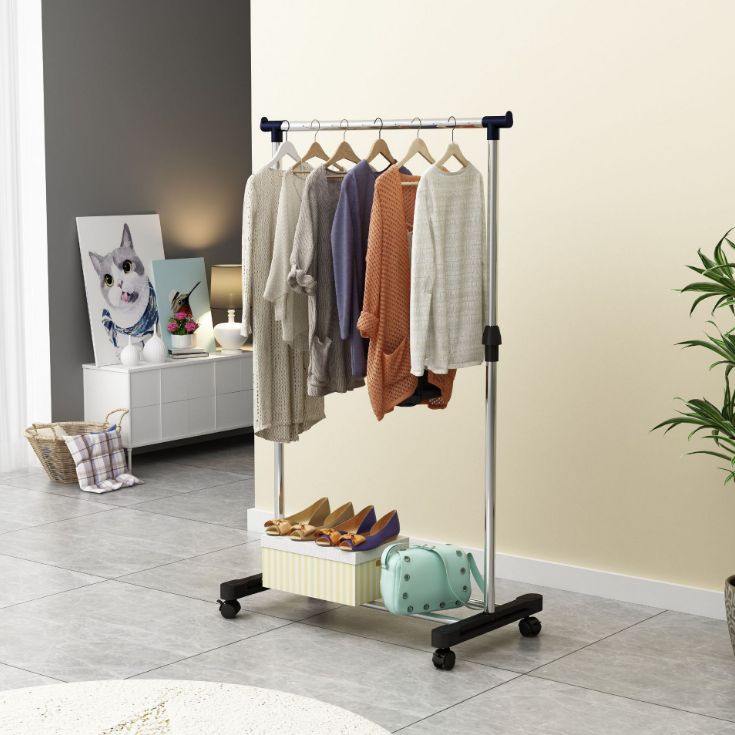 Stainless steel double pole lifting drying rack