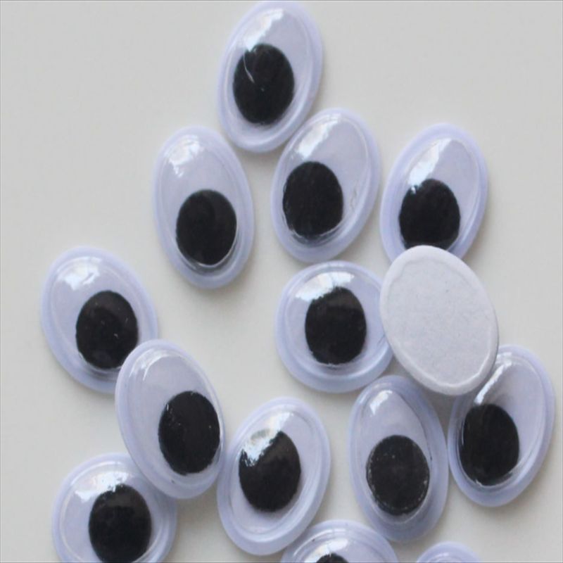 带胶背胶黑白彩色活动动物眼睛贴配件diy玩具娃娃眼珠材料配件4