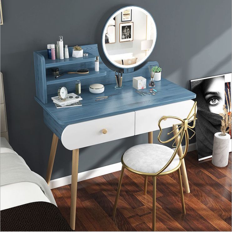 Table light luxury makeup table mirror