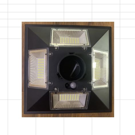 新源照明太阳能平板庭院灯4头方