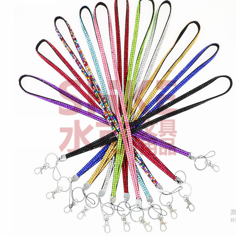 韩风时尚点钻手机绳+点钻皮卡长带钻挂绳证件带手机挂绳展会胸卡挂绳详情图3