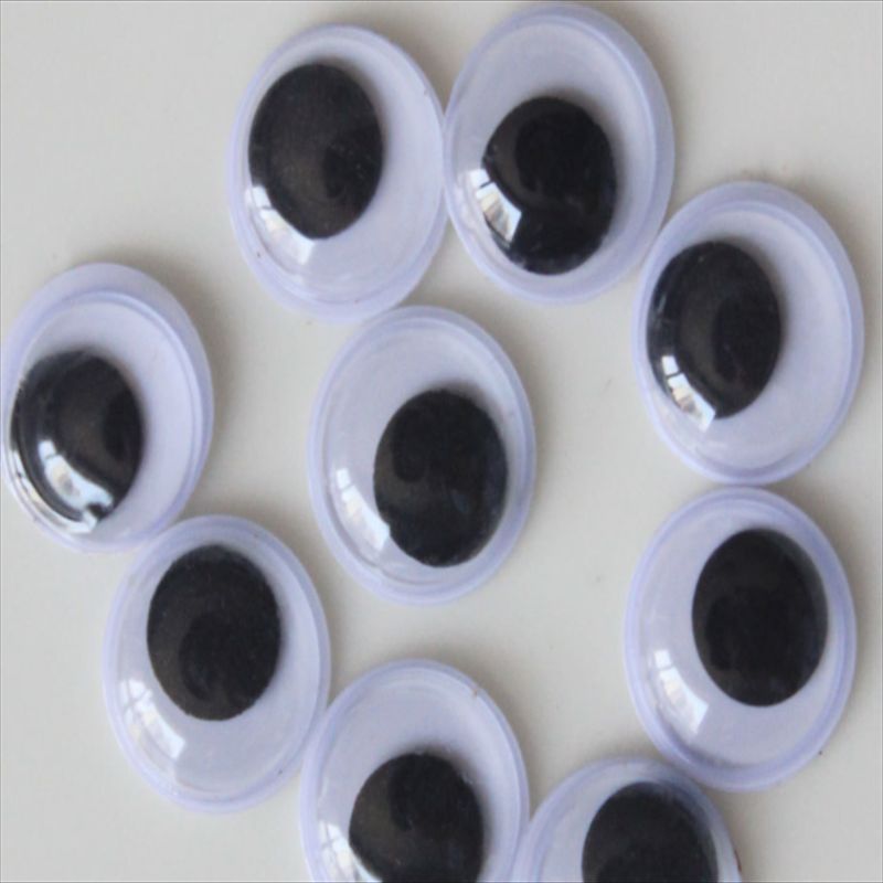 带胶背胶黑白彩色活动动物眼睛贴配件diy玩具娃娃眼珠材料配件17